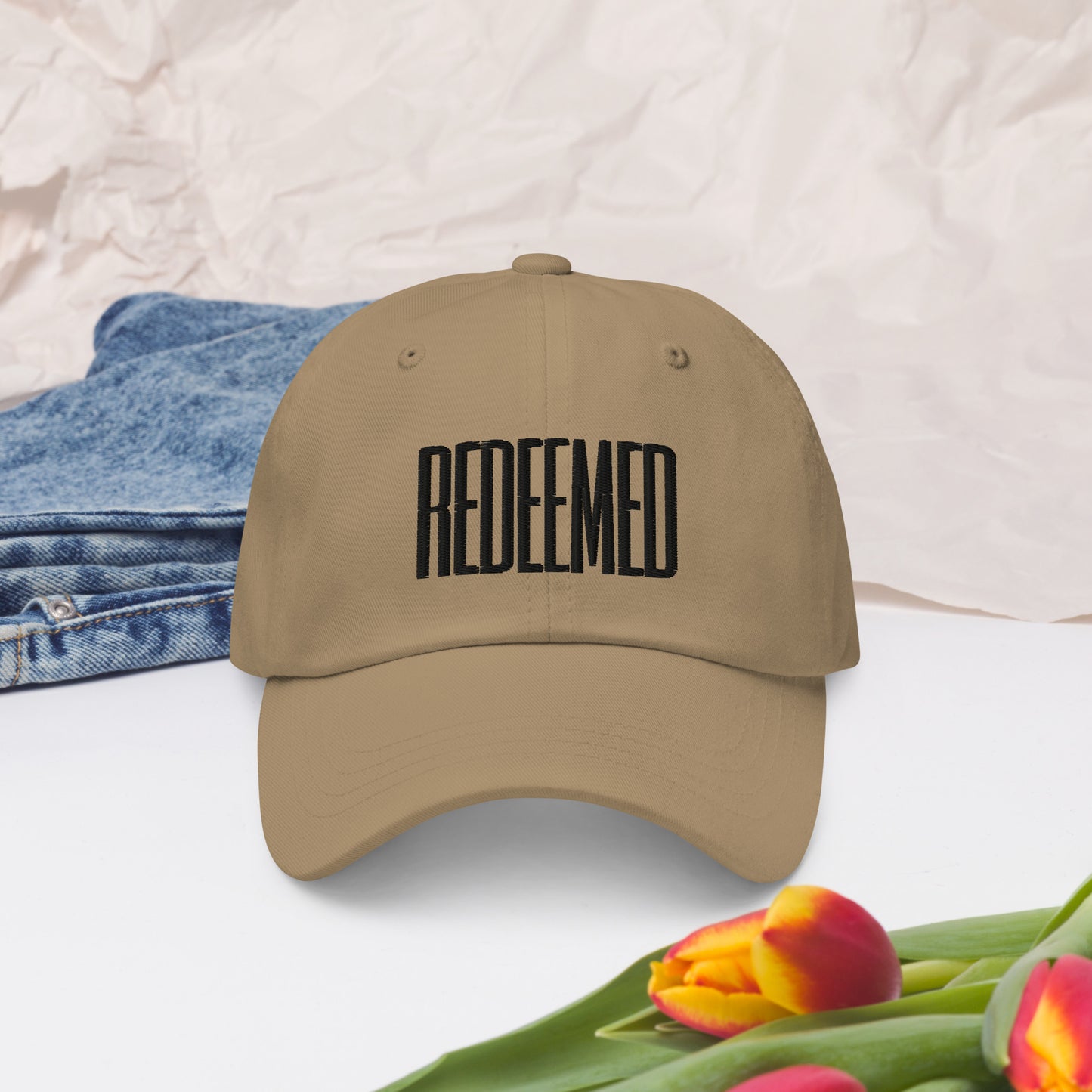 Redeemed adjustable hat