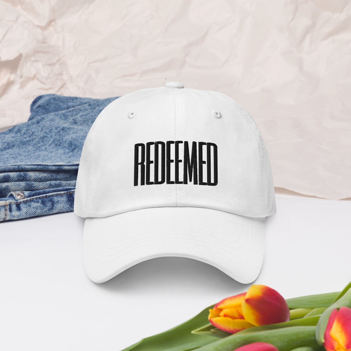 Redeemed adjustable hat